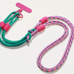 สายคล้องคอสร้อยเชือกสายคล้องโทรศัพท์แบบปรับได้สามแบบสำหรับผู้หญิง สายคล้องไหล่แบบยาวแบบถักสายคล้องคอสายสะพายข้าง