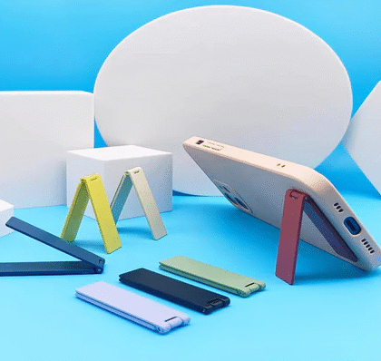 พับได้ holder griptok ขาตั้งโทรศัพท์แบบพับได้น้ำหนักเบา ขนาดเล็ก ขาตั้งอเนกประสงค์สำหรับเดสก์ท็อป ที่วางโทรศัพท์มือถือ