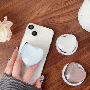 ที่วางโทรศัพท์รูปหัวใจสีพื้น สไตล์อินส์ ที่วางบนเดสก์ท็อปแบบดูดแม่เหล็ก