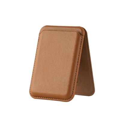 กระเป๋าใส่บัตรแม่เหล็กสีพื้น อเนกประสงค์ ขาตั้งโทรศัพท์ กระเป๋าใส่บัตรแม่เหล็กหนัง