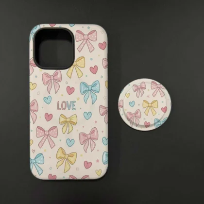 เคสลายโบว์หลากสี เหมาะสําหรับ iPhone 17 17promax 12promax 12 13 14 15 pro max เคสฝาหลัง 14promax 15pro 16 Pro max Casing